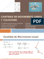 Cantidad de Movimiento Lineal y Colisiones