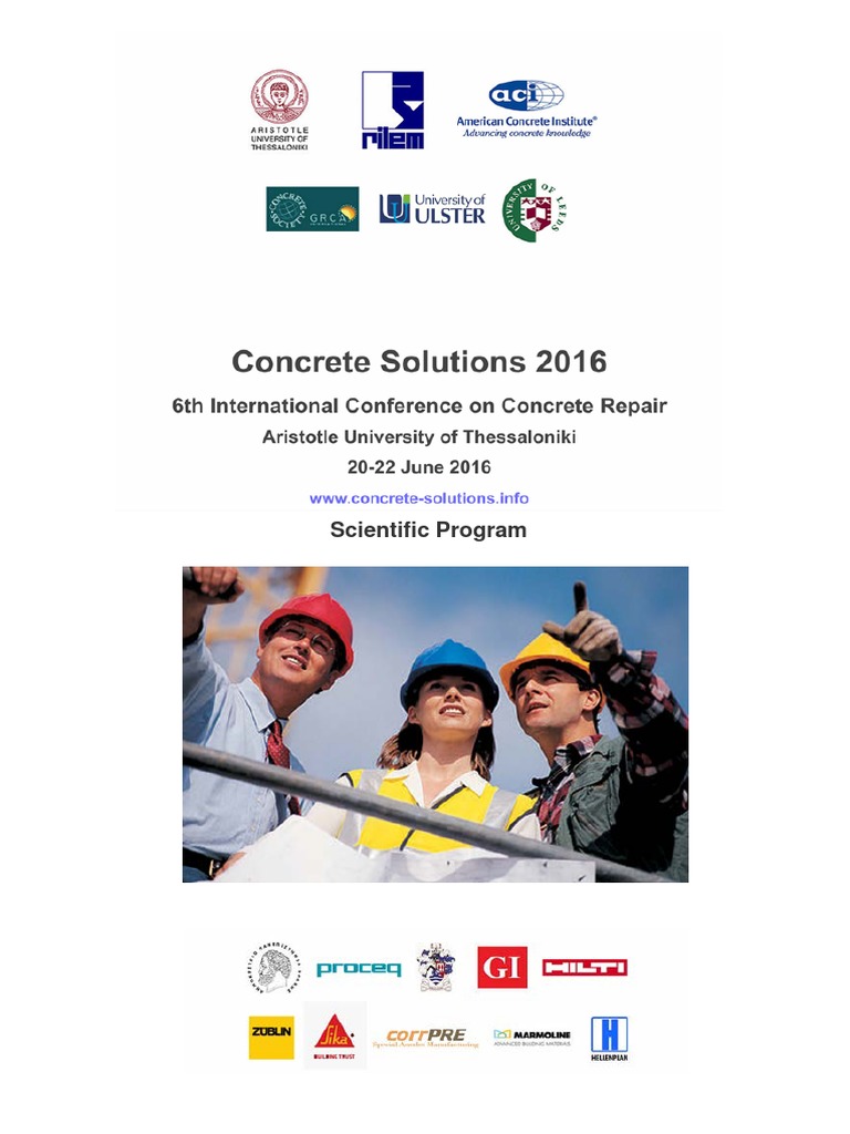 Concrete Solutions-Program | PDF | Reinforced Concrete | Concrete