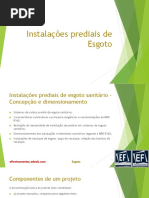 CURSO EAD - Instalações Prediais Hidráulicas - Esgoto