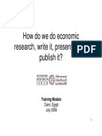 Economic Research Communication Guide