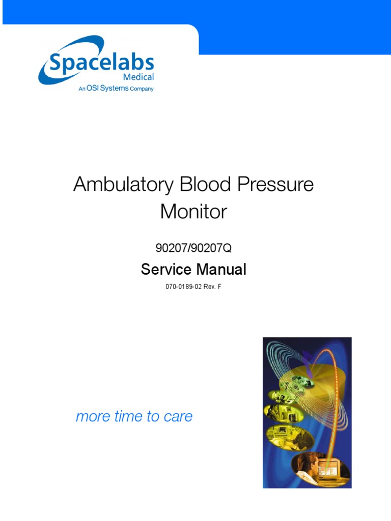 Spacelabs 90207 Ambulatory Blood Pressure Monitor - Service Manual ...