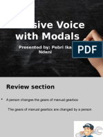 Passive Voice With Modals: Presented By: Pebri Ika Ndani