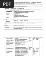 Description of Class Teaching Unit Recent Work Type of Lesson Sources Aims and Objectives Short Term Long Term