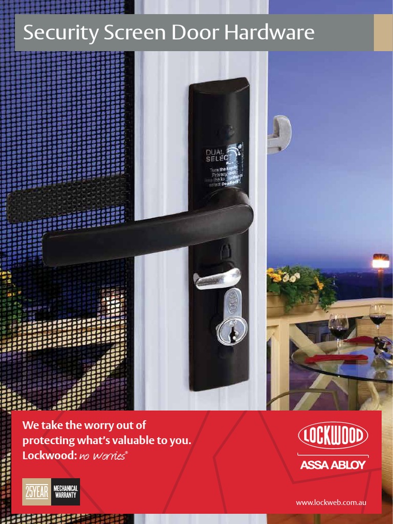 Lockwood Security Screen Door Hardware Catalogue Door Components