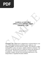 Criminal Case Sample Acceptable Appel Ants Opening Brief