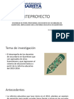 Diversidad de Perfil Profesional en Docentes de Secundaria en Queretaro, Implicacion Con La Reforma Educativa en Querétaro