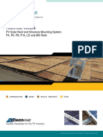 Power Rail Catalog: PV Solar Roof and Structure Mounting System P4, P6, P8, P14, LD and MD Rails