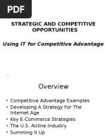 Strategic and Competitive Opportunities: Using IT For Competitive Advantage