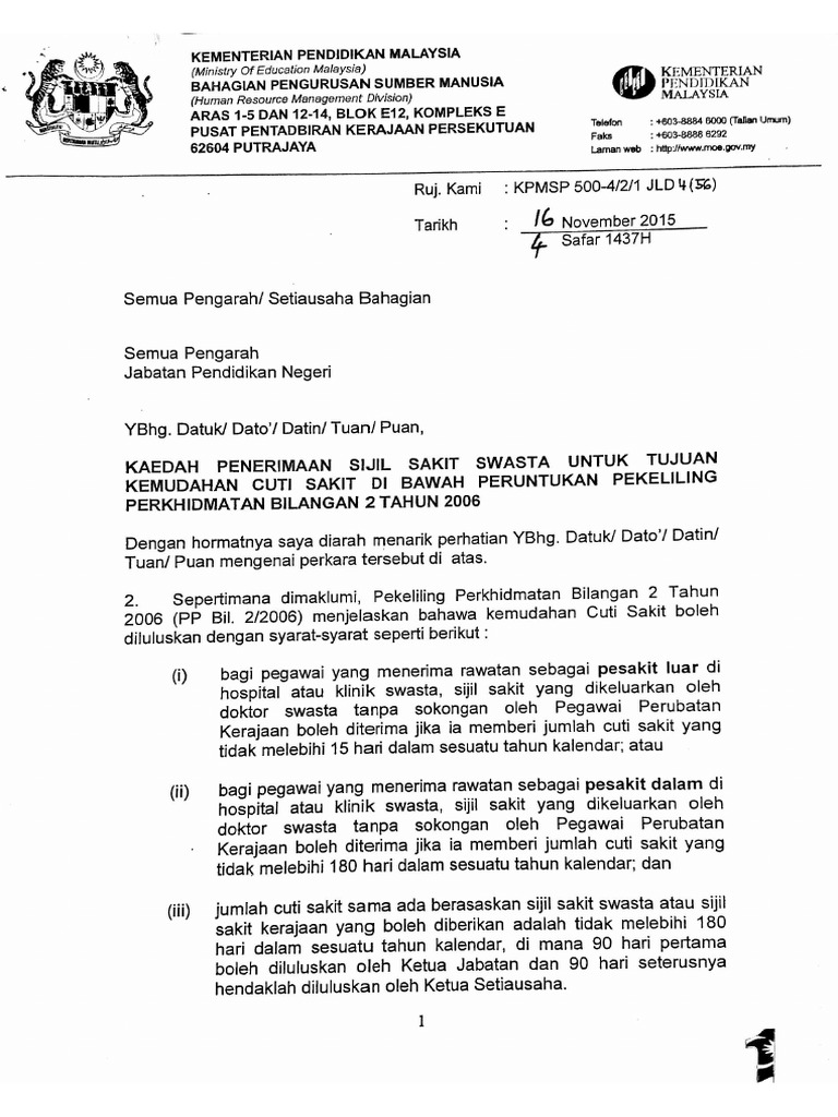 Cuti Sakit Swasta Melebihi 15 Hari Afiit