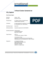 Development of Novel Carbon Sorbents For CO Capture: Final Technical Report