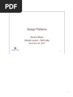 Design Patterns: Dennis Mancl Alcatel-Lucent - Bell Labs