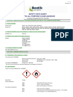 Safety Data Sheet Bostik All Purpose Clear Adhesive: According To Regulation (EC) No 1907/2006