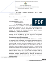 BFMYL SRL Y OTROS C/ GOOGLE ARGENTINA SRL Y OTRO s/DAÑOS Y PERJUICIOS