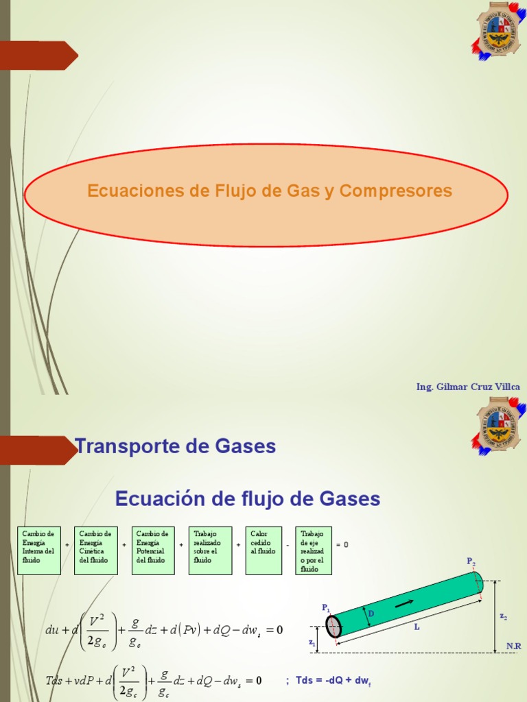 Ecuaciones de Flujo de Gas y Compresores | PDF | Tubería (transporte de ...