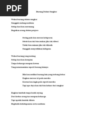 Puisi Burung Dalam Sangkar