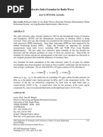 Refractive Index Formulae for Radio Waves