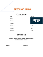 Centre of Mass Book