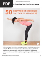 Bodyweight Exercises - 50 You Can Do Anywhere