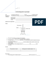 Peka 1 Name: - Form: 4 Date: Title: Effect of Impurities On The Boiling Point of A Pure Liquid