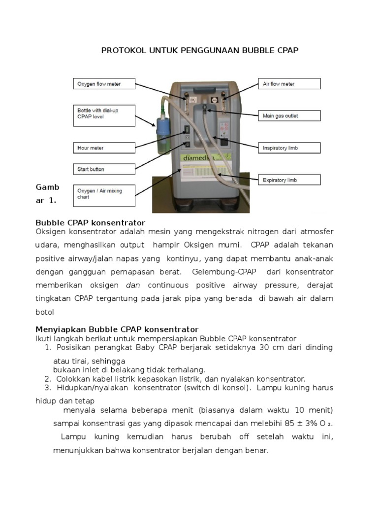 Protokol Penggunaan Bubble CPAP | PDF | Kesehatan Holistik