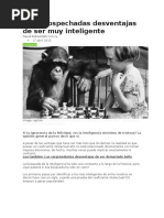 Las Insospechadas Desventajas de Ser Muy Inteligente