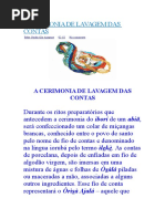 A Cerimonia de Lavagem Das Contas