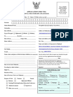 Thai Visa Application Form