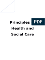 Principles of Health and Social Care