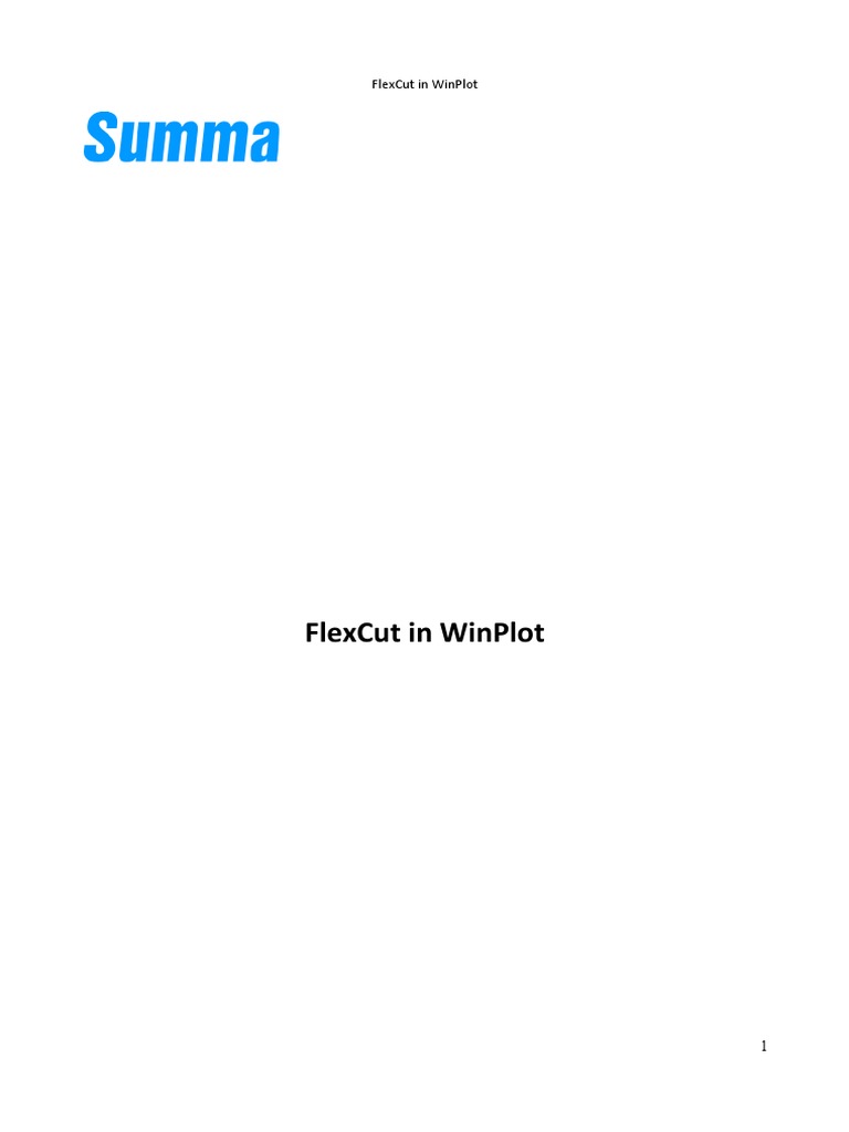FlexCut Feature in WinPlot 6.9 | PDF | Business | Computers