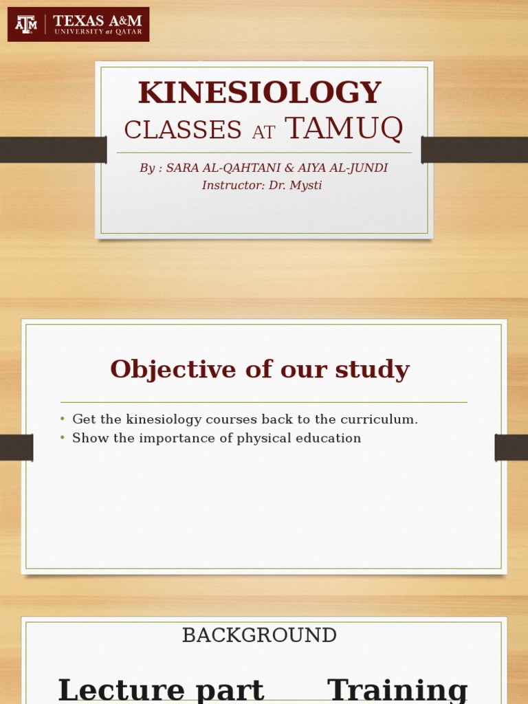 Kinesiology Classes at TAMUQ | PDF | Career & Growth | Wellness