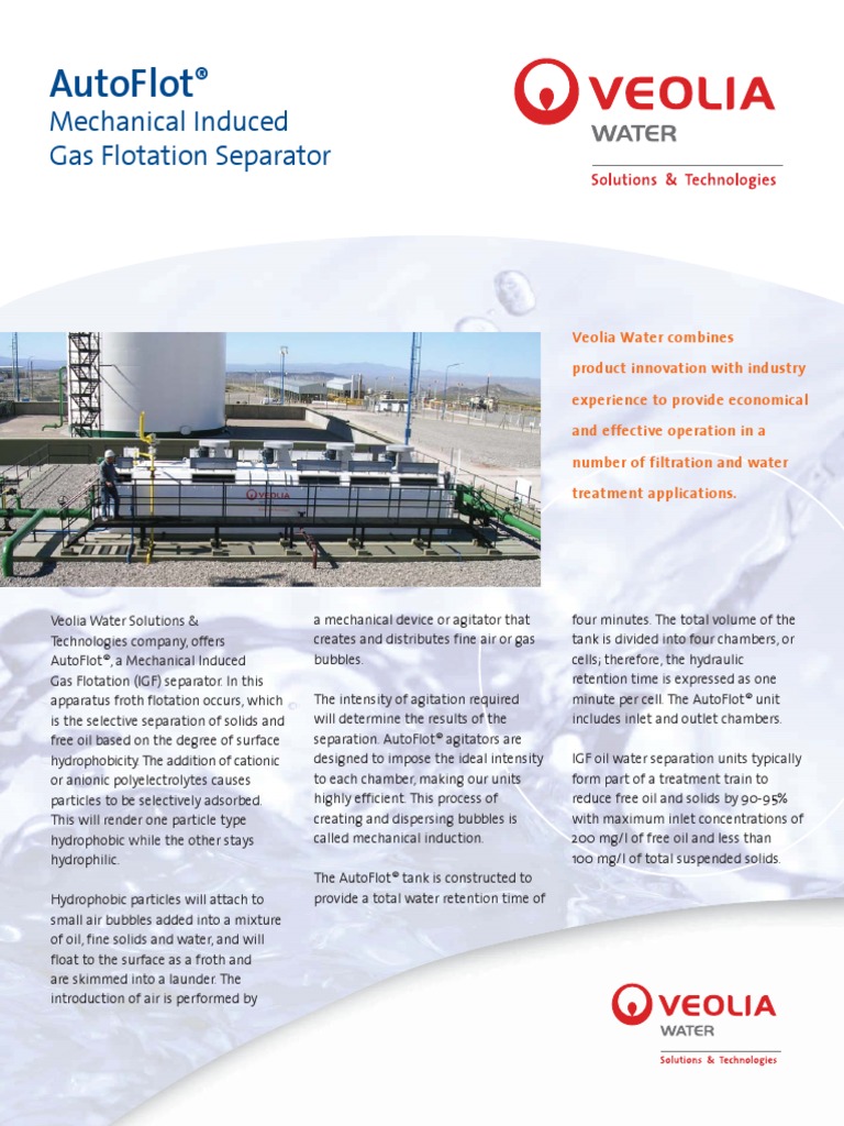 Autoflot Mechanical Induced Gas Flotation Separator Chemical