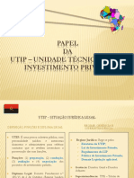 Unidade Técnica para o Investimento Privado - O Papela Da UTIP