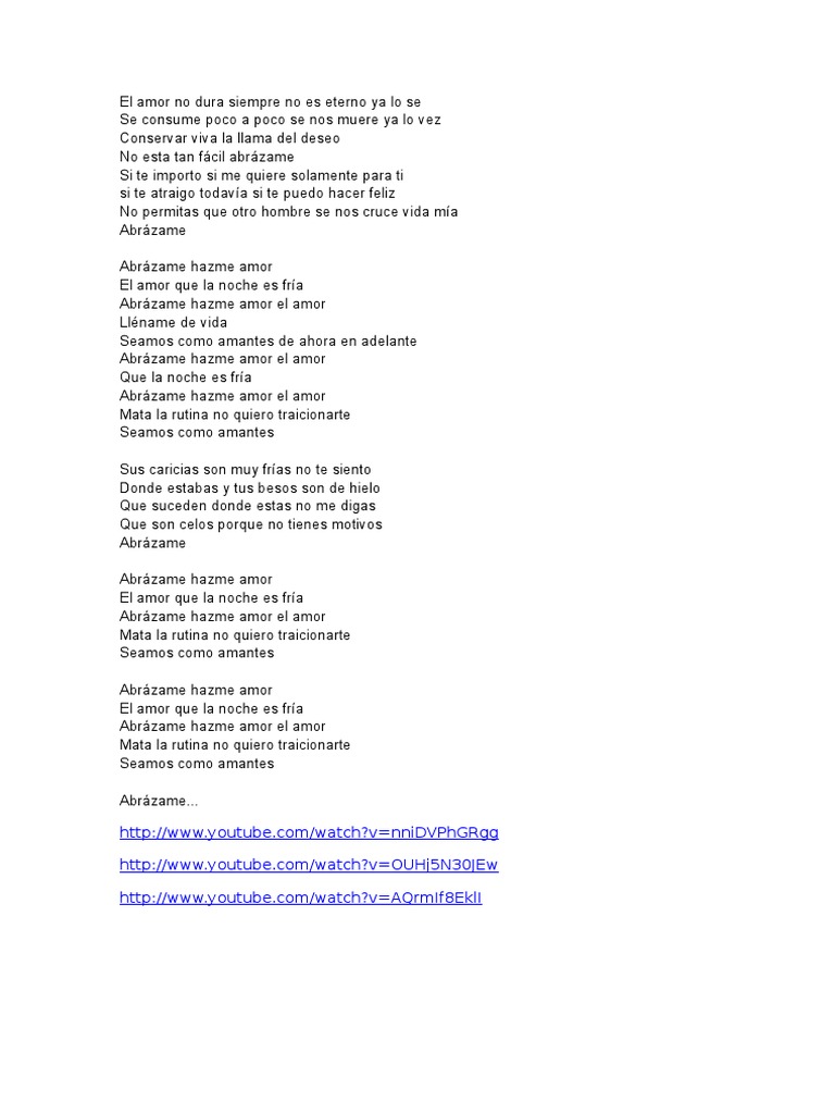 El Amor No Dura Siempre No Es Eterno Ya Lo Se | PDF | Ficciones de ...