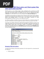 Configuring TSM BA Client Option and Client System Files