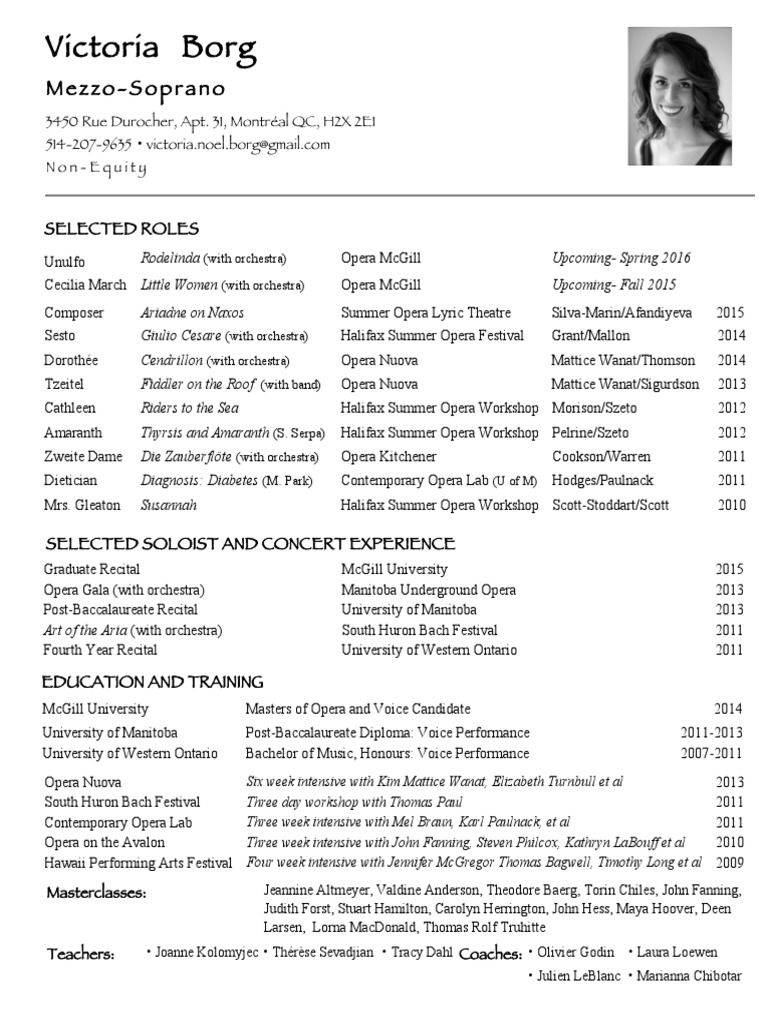 Victoria Borg Resume Fall 2015 | PDF