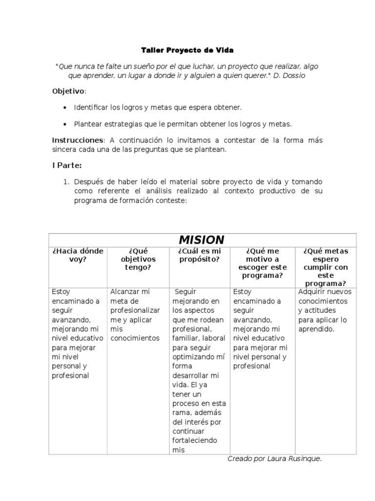 Taller de Proyecto de Vida para Adolescentes | PDF | Sicología | Science