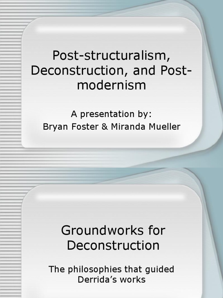 14 PostStructuralism, Deconstruction, and PostModernism PDF