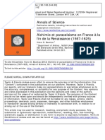 Alchimie Et Paracelsisme en France À La Fin de La Renaissance (1567-1625)