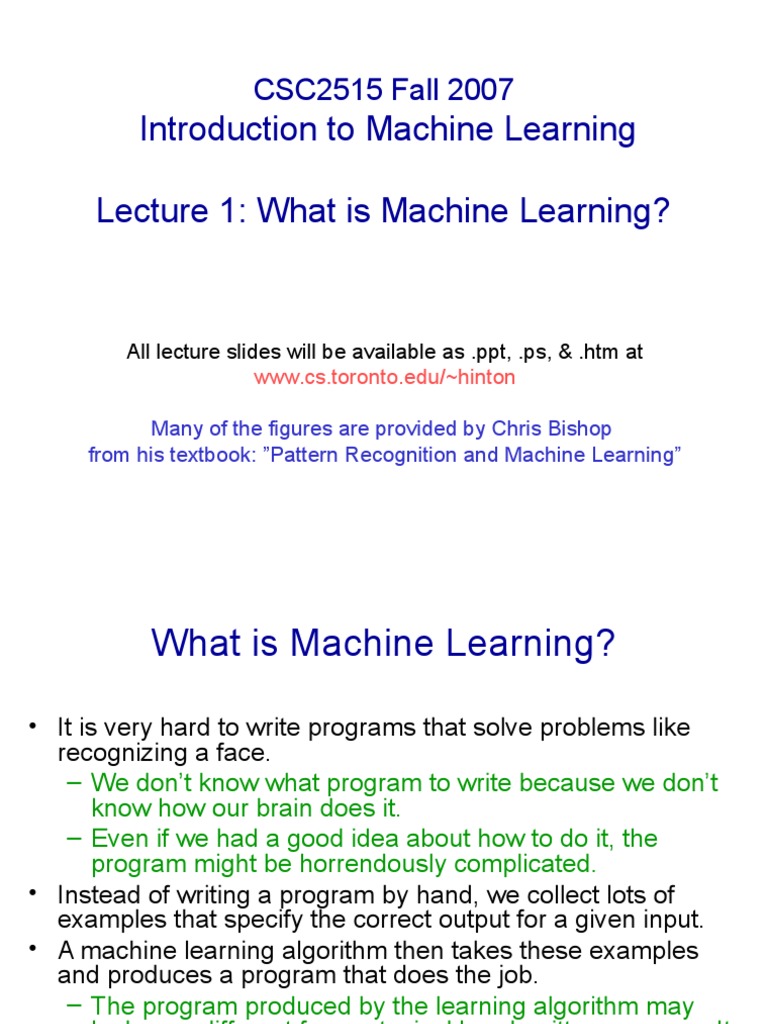 lec1 | Machine Learning | Loss Function