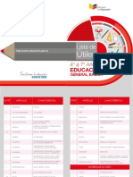 Lista de Útiles 4 A 7 Año de EDUCACION GENERAL BÁSICA Lista de Útiles Escolares Sierra y Costa 2016 2017