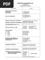 Calendario de Act. 15-16