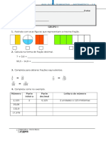 Avaliação trimestral de matemática do 4o ano