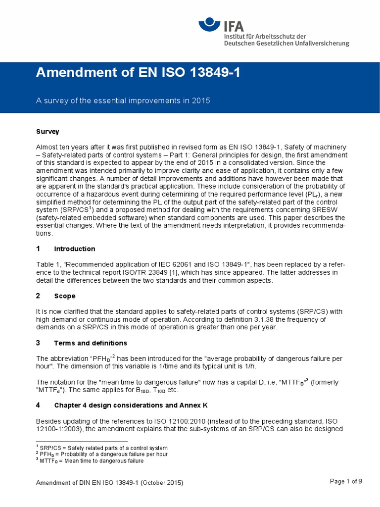 Amendment of ISO 138491 PDF Reliability Engineering Risk