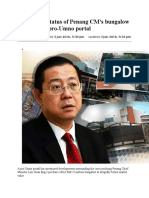 What's The Status of Penang CM's Bungalow Case, Asks Pro-Umno Portal