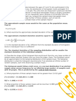 Statistics Confidence Intervals