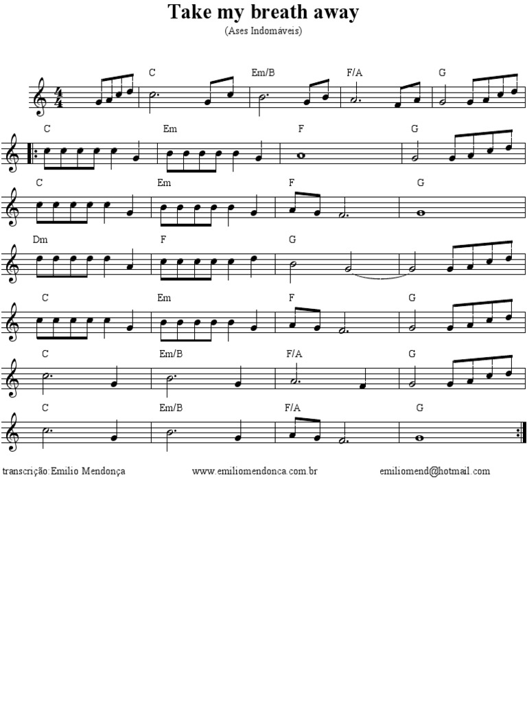 Take My Breath Away Testo E Traduzione