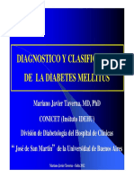 CLASE 1 CLASIFICACION & DIAGNOSTICO DIABETES - MARIANO TAVERNA - SALTA 2012 [Modo de compatibilidad].pdf