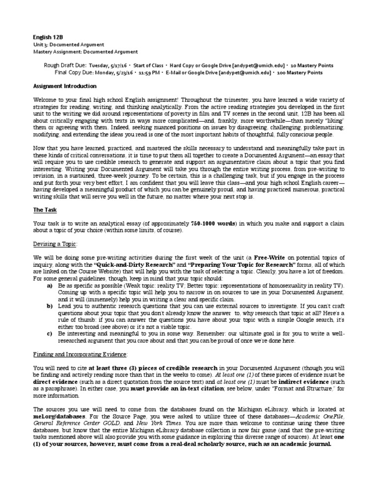 Argumentative essay examples picture