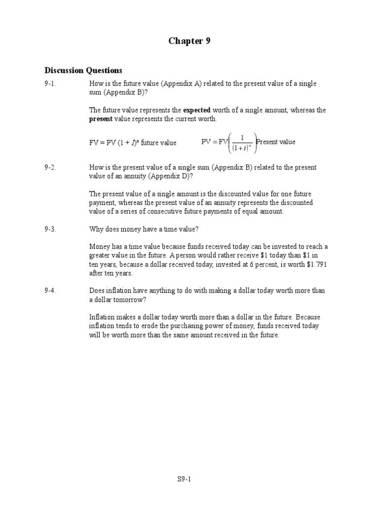 310ch9.doc | Present Value | Loans