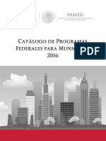 Catalogo de Programas Federales 2016 Marzo